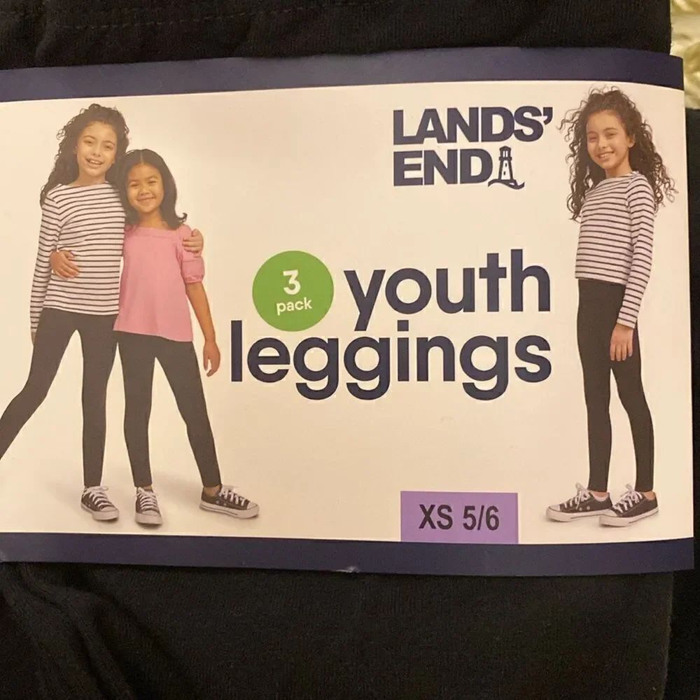 Lands' End Girl's Youth Legging 3-Pack Set